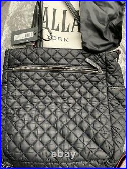 MZ Wallace Quilted Black Crosby Tote XXL $365 Includes All 3 Straps