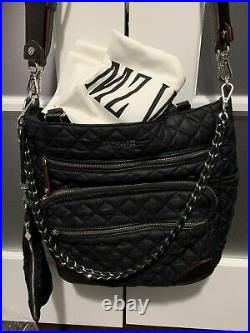 MZ Wallace Quilted Black Crosby Tote XXL $365 Includes All 3 Straps