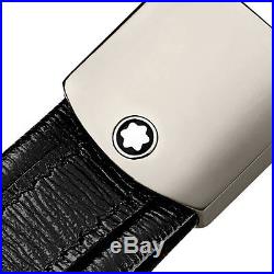 Man keyring MONTBLANC 4810 WESTSIDE key chain loop black leather 114702 New