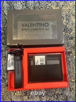 Mario Valentino men card holder ans key chain new in original box