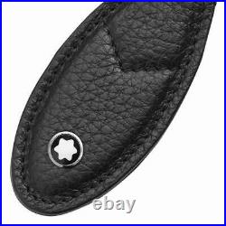 Mens keychain Montblanc Meisterstuck Soft Grain 126263 ring keyfob black leather