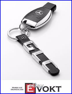 Mercedes-Benz Black Leather Keyring Key Ring GLC-Class B66957957 Genuine New