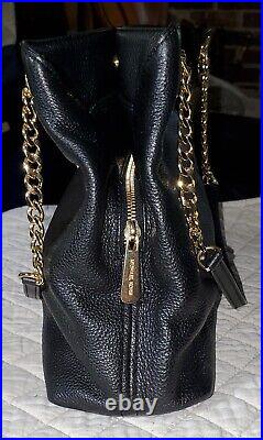 Michael Kors'14 Black Jet Set Chain LG Leather Shoulder Tote Bag NO FOB Clean
