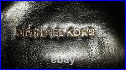 Michael Kors Black Leather Gold Chain Devon Large Shoulder Tote Bag Purse Nwt