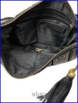 Michael Kors Brooklyn Grommet Appliqué Medium Convertible Hobo black bag