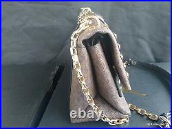 Michael Kors Designer Purse Cece Medium Crossbody Bag Leather Gold Studs Chain