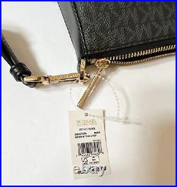 Michael Kors Jet Set Travel Small Crossbody Bag Tech Attached Mk Black Adj Strap