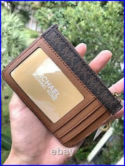 Michael Kors Large Leather Crossbody Messenger Handbag Bag + Keychain id Wallet