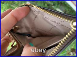 Michael Kors Large Leather Crossbody Messenger Handbag Bag + Keychain id Wallet