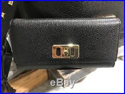 Michael Kors Lupita Lg Hobo Shoulder Bag & Karson Wallet + Keychain Msrp 534 New