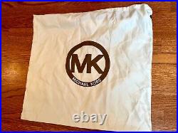 Michael Kors XL Large Weekender Bag Black Leather Chain Strap Nylon Gym Travel