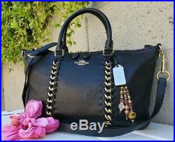 Mint COACH central Leather Chain LRG Whiplash satchel purse shoulder bag 35950