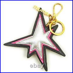 Miumiu key ring Key holder Pink Black Woman unisex Authentic Used Y6253