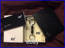 Montblanc Classic Silver Steel Keyring Key chain FOB With Two Rings 114565