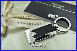 Montblanc Meisterstuck Classic Rectangular Metal Black & Silver Key Fob 114562
