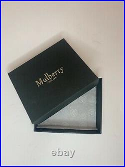 Mulberry Braided Loop Keyring Bag Charm Black Silver Leather BNIB New Men Women
