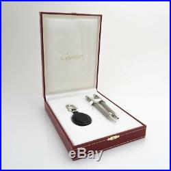 Must de Cartier Pen, Pencil, Key Chain Gift Set in Stainless Steel