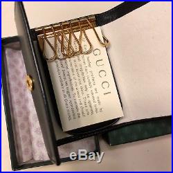 NEW AUTHENTIC Vintage Gucci Key Case Keyring Keyholder BLACK