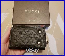 NEW Authentic Gucci sima six key case round fastener 322214 black