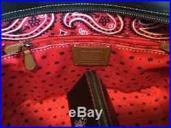 NEW COACH DISNEY X MICKEY MOUSE LEATHER TOTE withWristlet-Keychain-Cosmetic Bag
