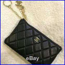 NEW Chanel VIP Lambskin leather card holder & Keychain COIN WithBOX