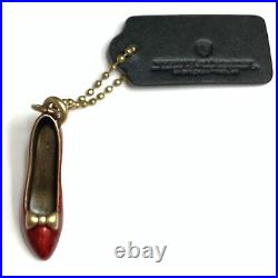 NEW Coach X The Wizard Of Oz Red Slipper With Black Leather Hang Tag/Bag Charm