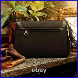 NEW Concealed Carrie Black Microfiber Clutch Handbag Removable Holster Included