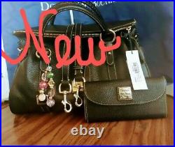 NEW Dooney And Bourke Tasseled Black Convertable Satchel With Matching Wallet