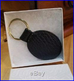 NEW Dooney & Bourke Black and British Tan Big Duck Key Ring Chain Fob