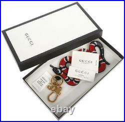 NEW GUCCI GG SUPREME OVERSIZED KINGSNAKE KEYCHAIN BAG CHARM WithBOX