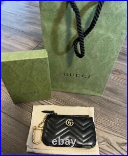 NEW Gucci Marmont GG Key Chain Case Wallet
