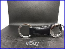 NEW Key Ring MONTBLANC MEISTERSTUCK Stainless Steel and Black Key Chain 112697