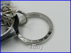 NEW Louis Vuitton LV Cut Circle Key Holder Silver Black M67362 Accessories Charm