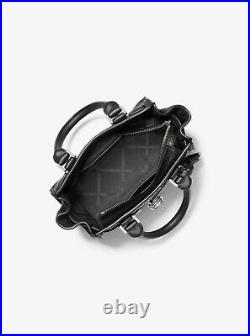 NEW Michael Kors Nouveau Hamilton X Small Black Studded Leather Lock & Key Purse