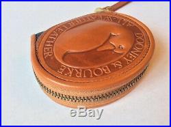 NEW Vintage Dooney & Bourke Big Duck Black & Tan Brown Coin Wristlet Purse Mint