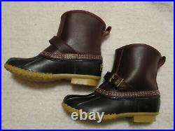 NEW Womens LL BEAN Lounger Boots Shearling Lined Duck Buckle FREE KEY CHAIN 7M