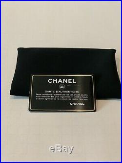 NIB Auth CHANEL Card Holder Pouch Case Black Burgundy Caviar Leather A31510 Gold