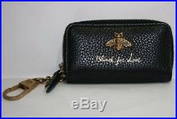 NIB Gucci Blind for Love Leather Bee Coin Purse Key Chain Coin Case 498096