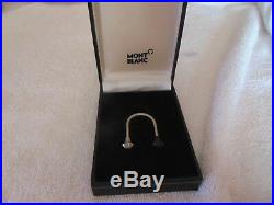 NIB MONTBLANC Key Ring C Shaped Steel & Black Key Chain Key Ring $199 TT