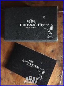 NWT 1st Edition COACH X Peanuts Woodstock Leather Hangtag Key Ring Fob GIFT BOX