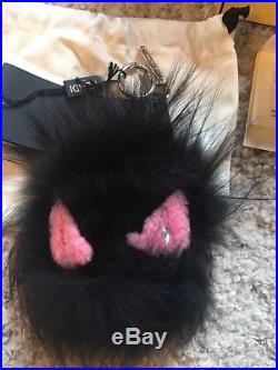 NWT Authentic FENDI fur Bag Bugs Monster Bag Charm key ring