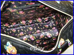NWT BETSEY JOHNSON Floral Large Weekender Bag With Heart Key Chain $158