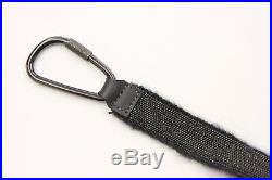 NWT Brunello Cucinelli 100% Leather + Textured Knit Monili Beaded Key-Ring A181