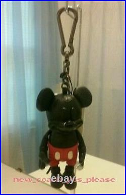 NWT COACH DISNEY x Limited Edition Mickey Mouse Leather Doll Keychain Fob Charm
