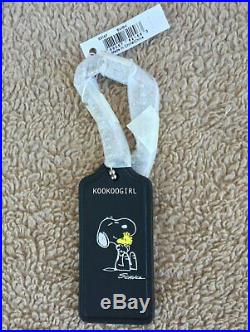 NWT COACH X Peanuts Snoopy Woodstock 1st Edition 2014 Hangtag Bag Charm Rare