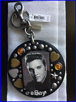 NWT Coach Elvis Presley purse charm (collectible) bag charm STUDDED with rivets