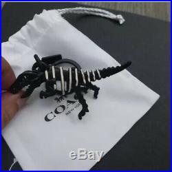 NWT Coach Metal Rexy T-Rex Black Dinosaur Bag Charm Keychain Ring 39403 GIFT BOX