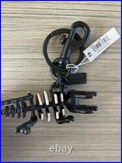 NWT Coach Metal & enamel Rexy Dino Bag Charm Keychain Fob Black White 39403 Rare