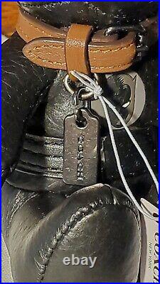 NWT Coach X Marvel Black Panther Collectible Bear Leather Key Chain Bag Charm