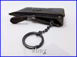 NWT- Coach x Peanuts Snoopy Mini Skinny ID Case leather Wallet Key Chain 16108B